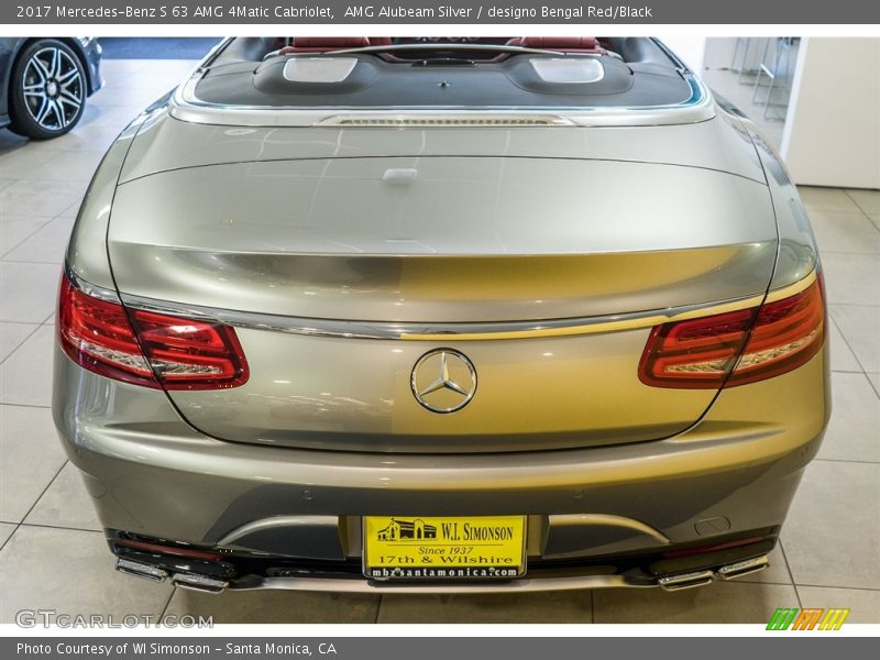 AMG Alubeam Silver / designo Bengal Red/Black 2017 Mercedes-Benz S 63 AMG 4Matic Cabriolet