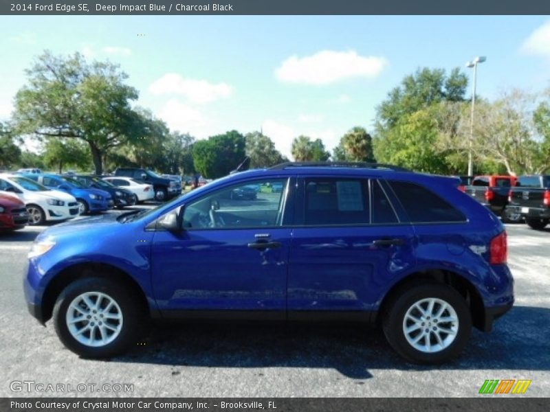 Deep Impact Blue / Charcoal Black 2014 Ford Edge SE