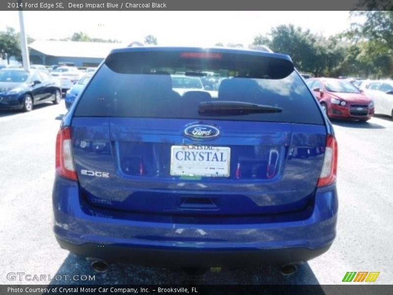 Deep Impact Blue / Charcoal Black 2014 Ford Edge SE