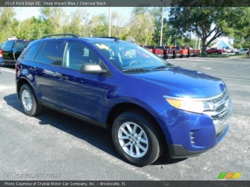 Deep Impact Blue / Charcoal Black 2014 Ford Edge SE