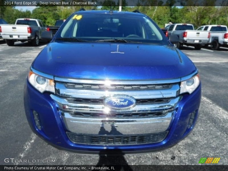 Deep Impact Blue / Charcoal Black 2014 Ford Edge SE
