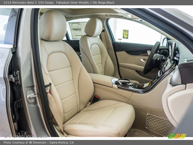 Palladium Silver Metallic / Silk Beige/Black 2016 Mercedes-Benz C 300 Sedan