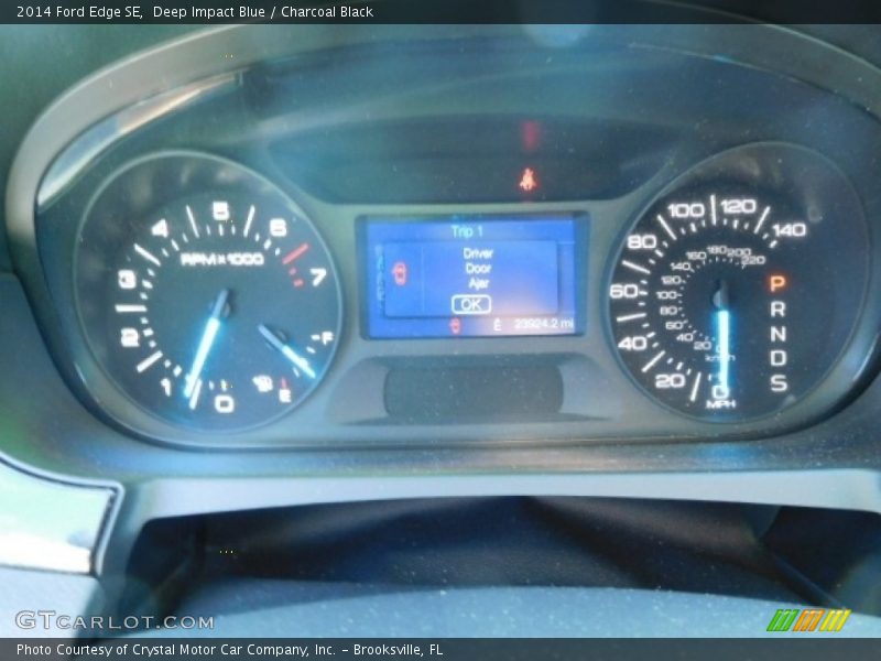 Deep Impact Blue / Charcoal Black 2014 Ford Edge SE