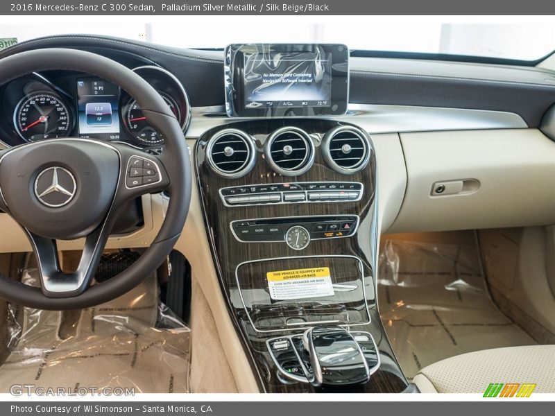 Palladium Silver Metallic / Silk Beige/Black 2016 Mercedes-Benz C 300 Sedan
