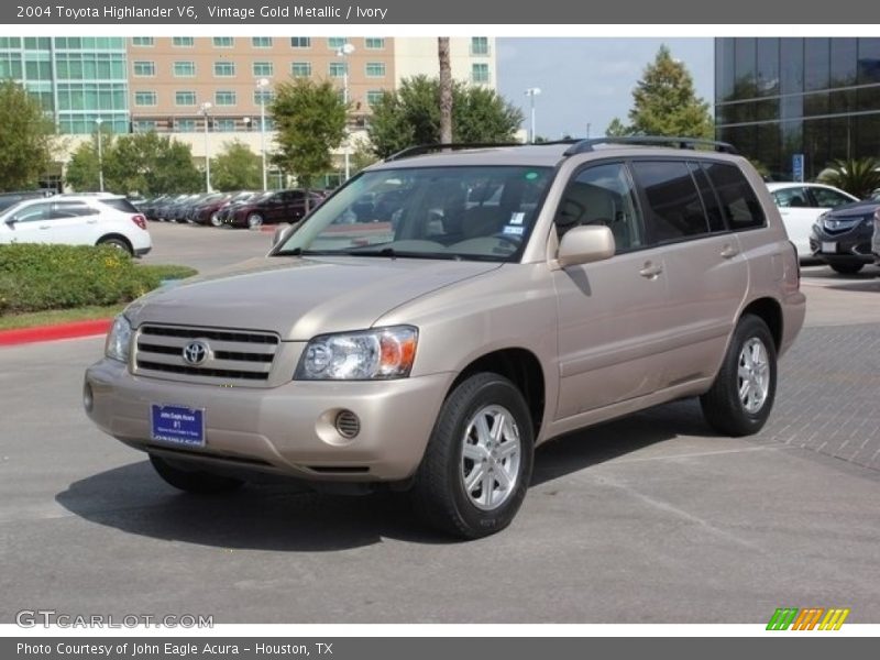 Vintage Gold Metallic / Ivory 2004 Toyota Highlander V6