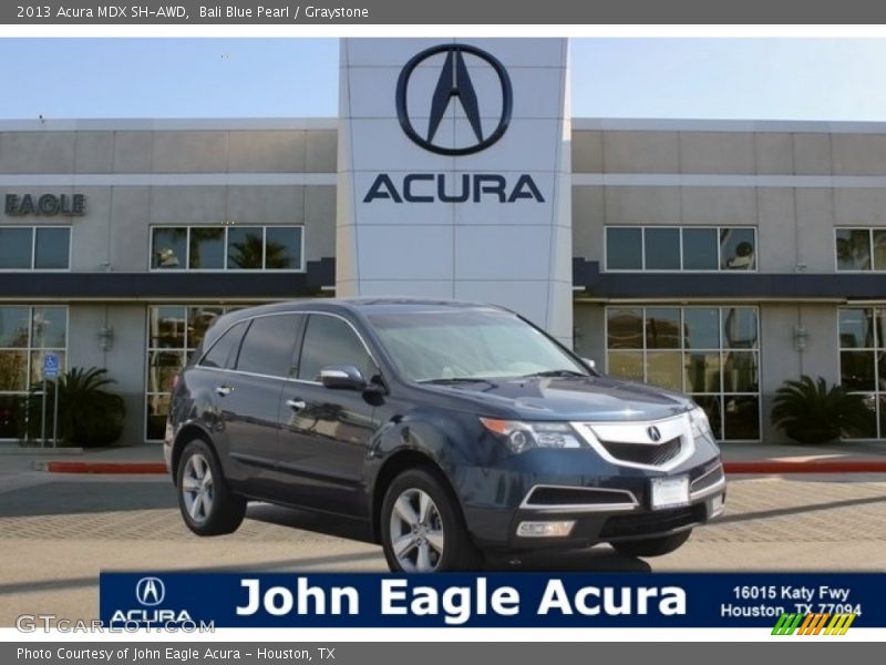 Bali Blue Pearl / Graystone 2013 Acura MDX SH-AWD