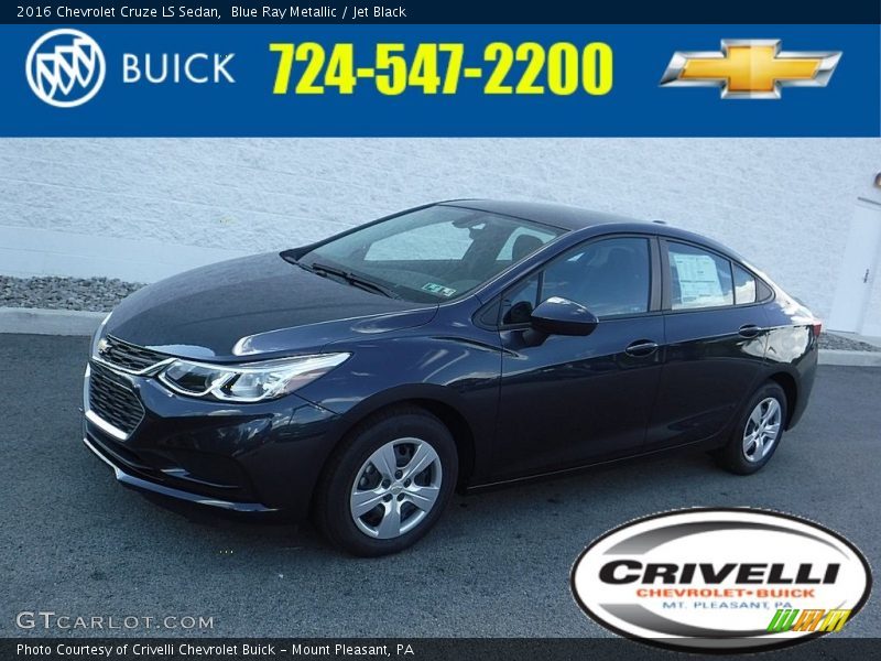 Blue Ray Metallic / Jet Black 2016 Chevrolet Cruze LS Sedan