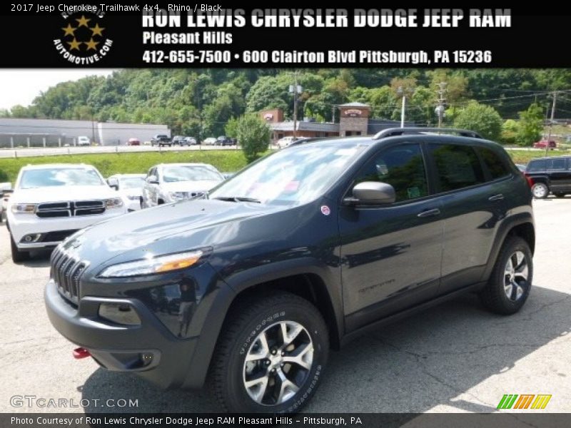 Rhino / Black 2017 Jeep Cherokee Trailhawk 4x4