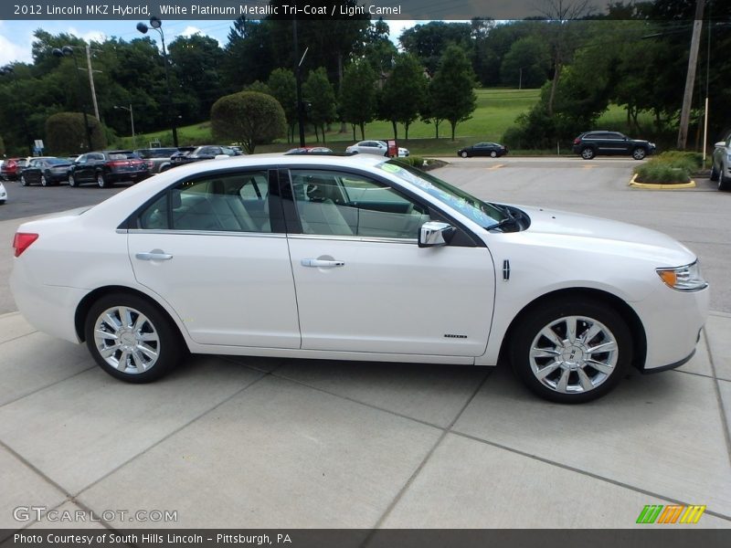 White Platinum Metallic Tri-Coat / Light Camel 2012 Lincoln MKZ Hybrid