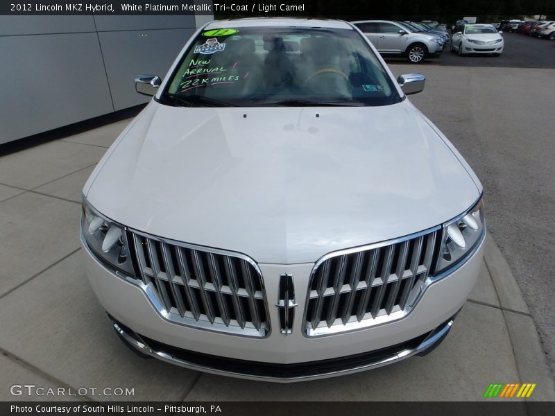 White Platinum Metallic Tri-Coat / Light Camel 2012 Lincoln MKZ Hybrid
