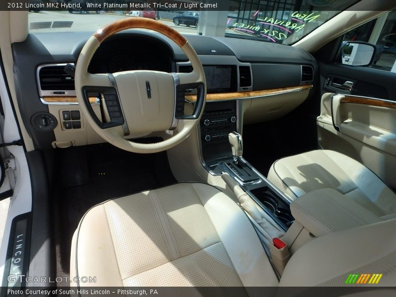 White Platinum Metallic Tri-Coat / Light Camel 2012 Lincoln MKZ Hybrid