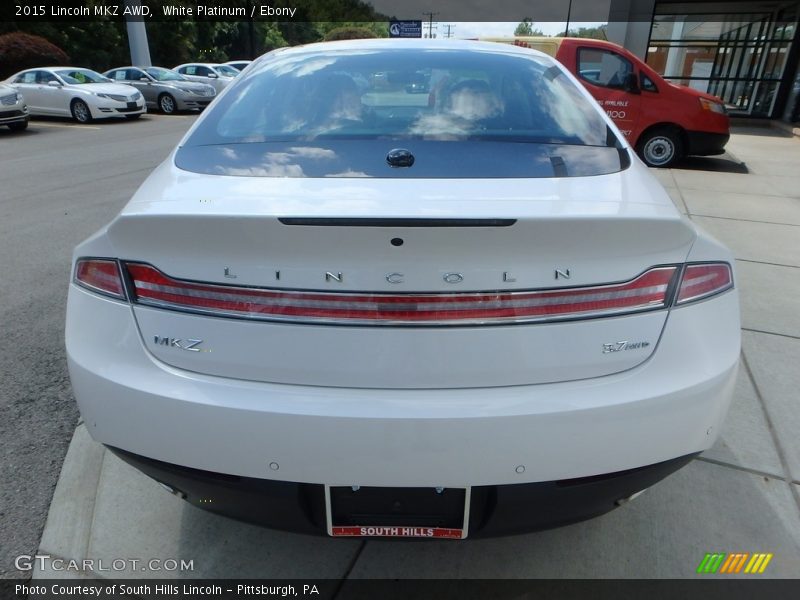 White Platinum / Ebony 2015 Lincoln MKZ AWD