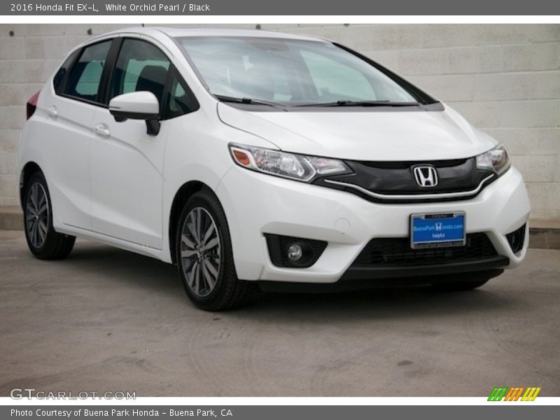 White Orchid Pearl / Black 2016 Honda Fit EX-L