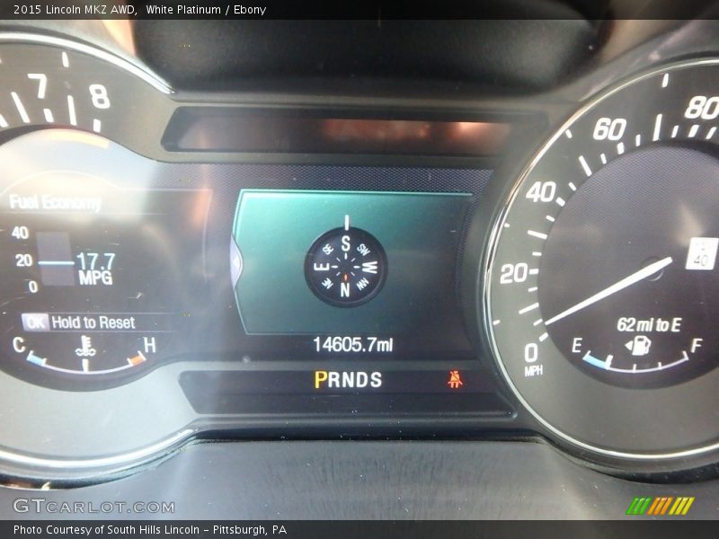 White Platinum / Ebony 2015 Lincoln MKZ AWD