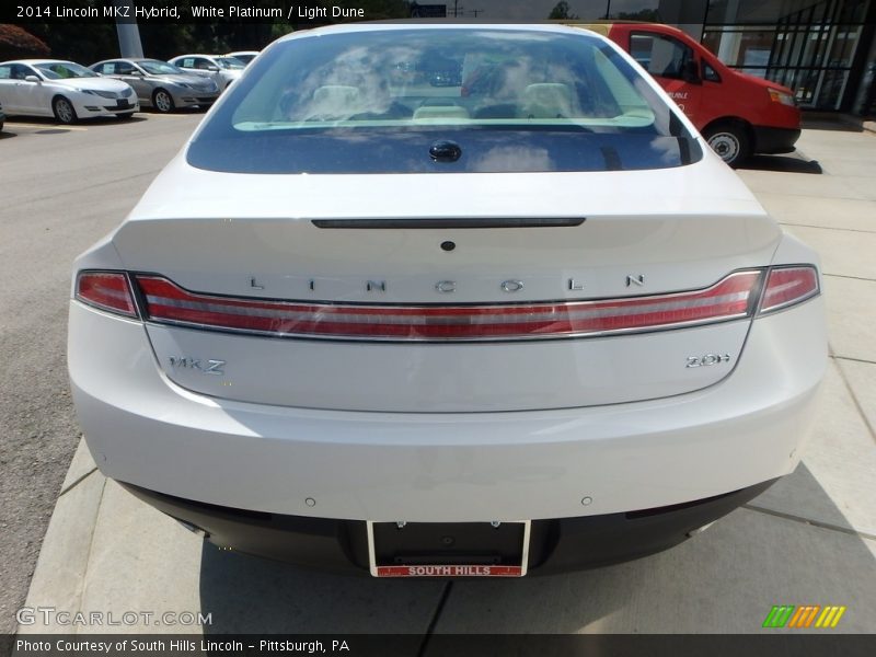 White Platinum / Light Dune 2014 Lincoln MKZ Hybrid
