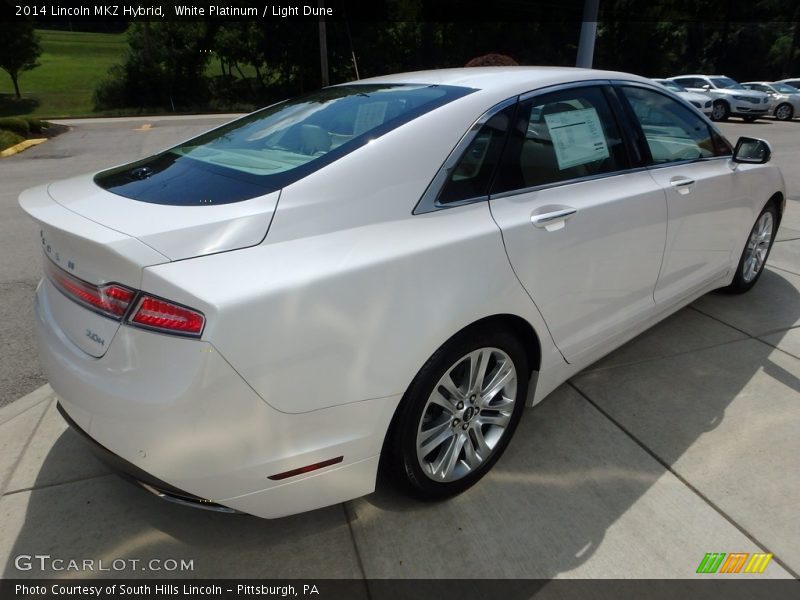 White Platinum / Light Dune 2014 Lincoln MKZ Hybrid