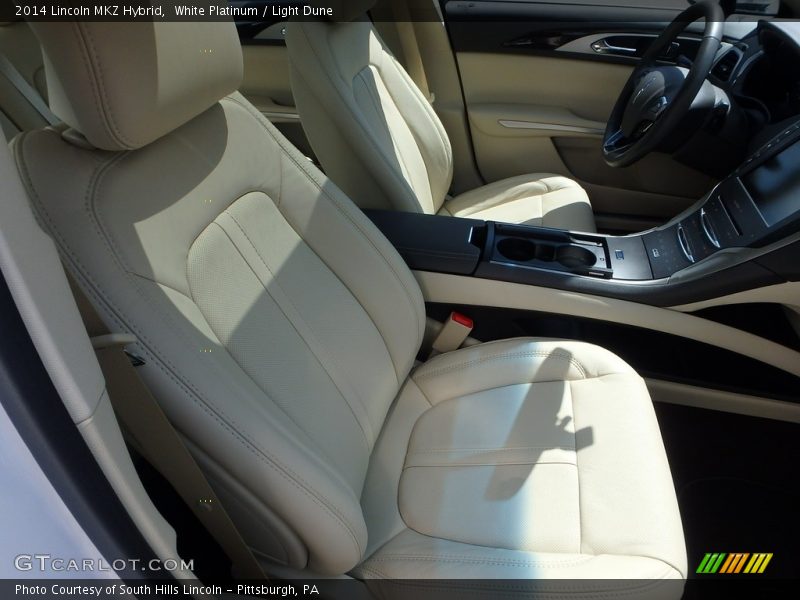 White Platinum / Light Dune 2014 Lincoln MKZ Hybrid