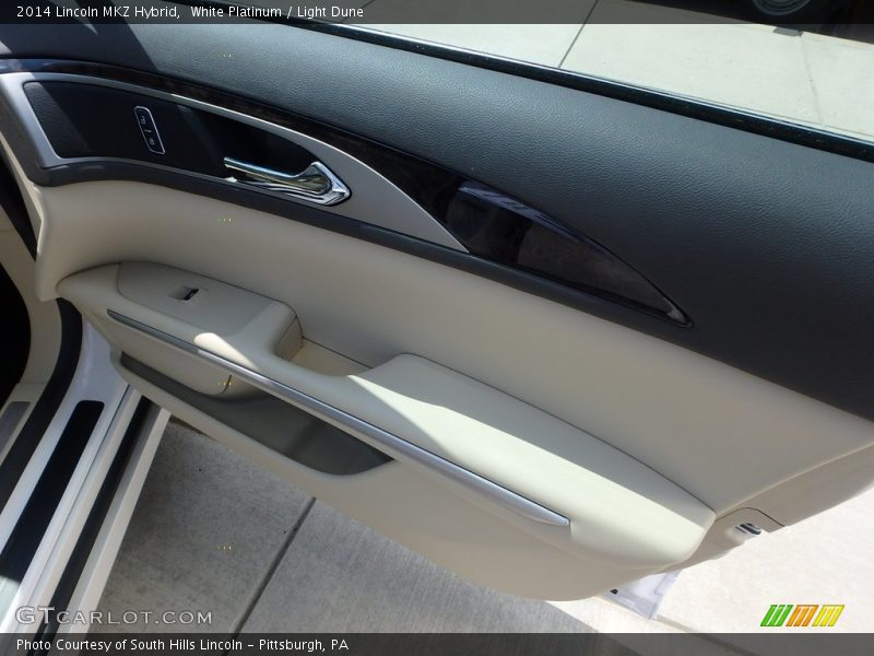White Platinum / Light Dune 2014 Lincoln MKZ Hybrid
