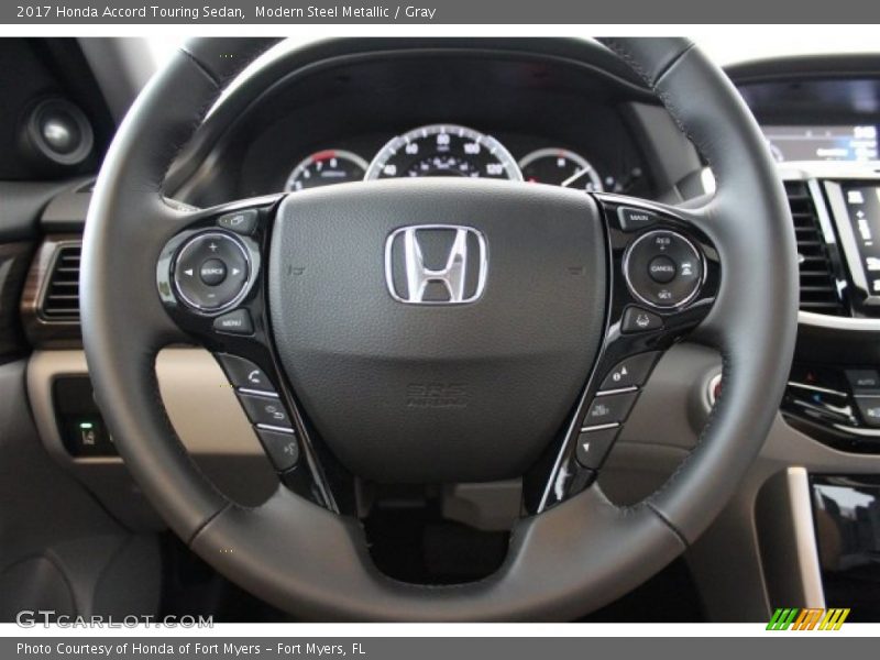 Modern Steel Metallic / Gray 2017 Honda Accord Touring Sedan