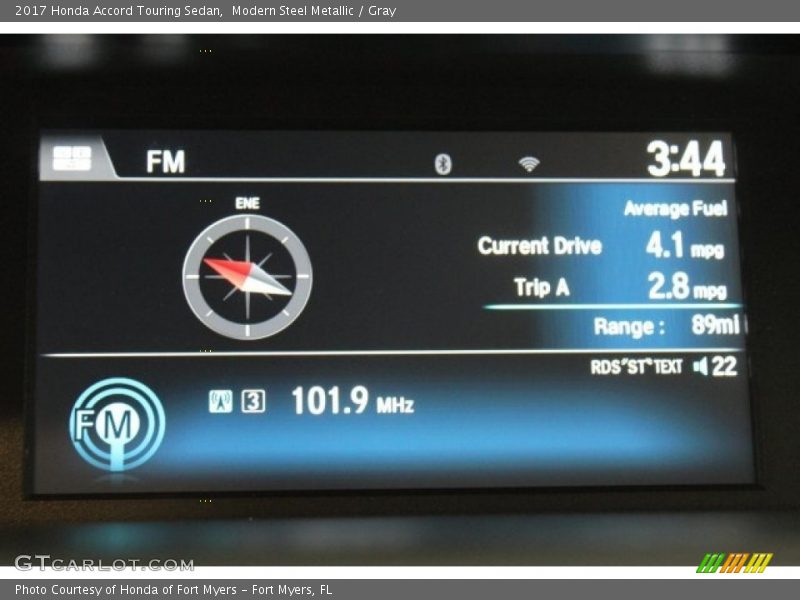 Modern Steel Metallic / Gray 2017 Honda Accord Touring Sedan