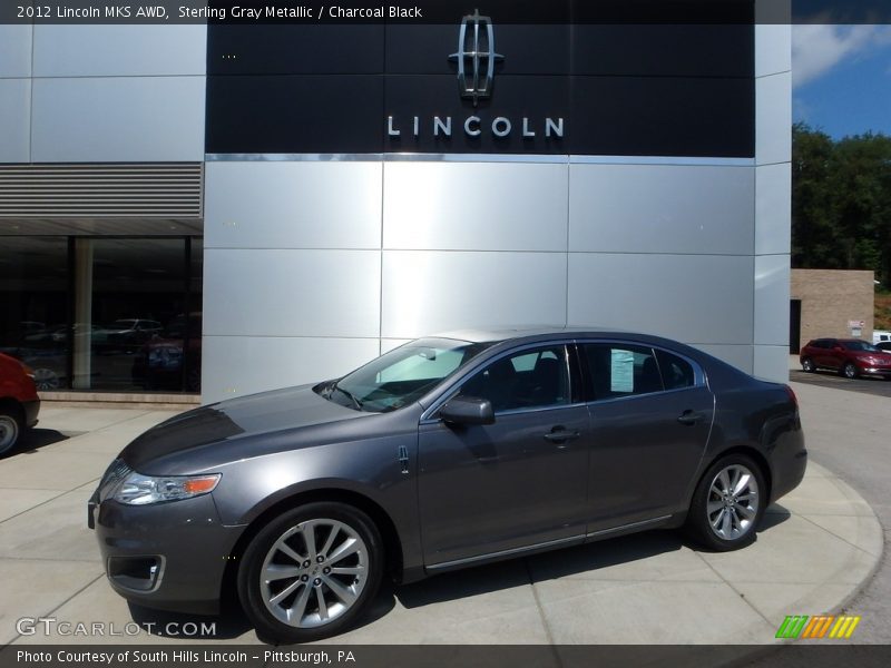 Sterling Gray Metallic / Charcoal Black 2012 Lincoln MKS AWD