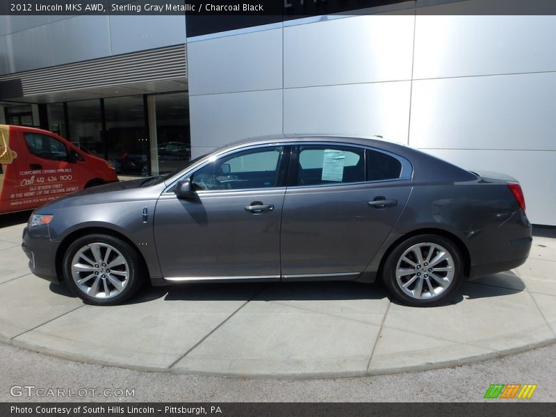 Sterling Gray Metallic / Charcoal Black 2012 Lincoln MKS AWD