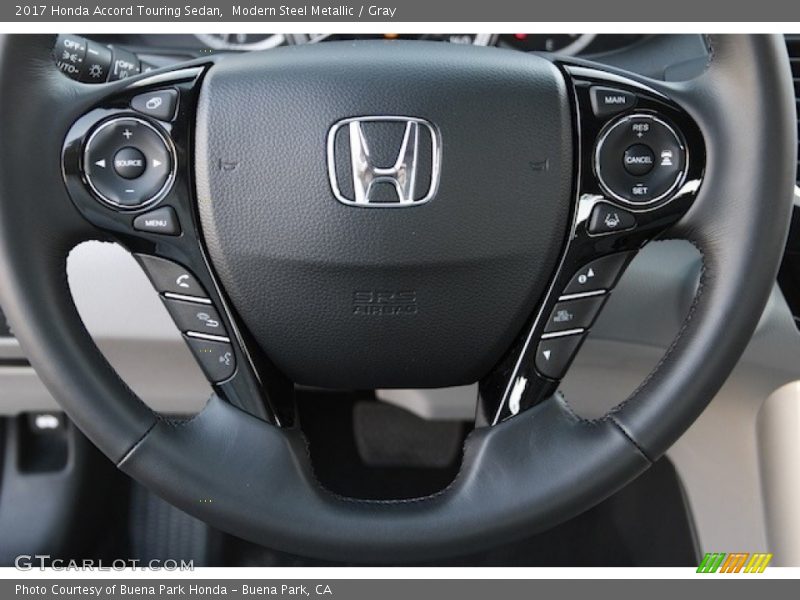 Modern Steel Metallic / Gray 2017 Honda Accord Touring Sedan