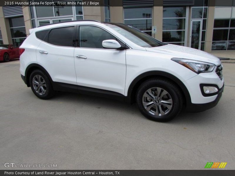 Frost White Pearl / Beige 2016 Hyundai Santa Fe Sport
