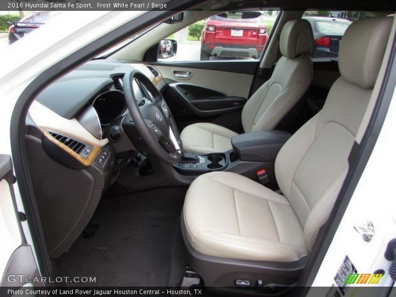 Frost White Pearl / Beige 2016 Hyundai Santa Fe Sport