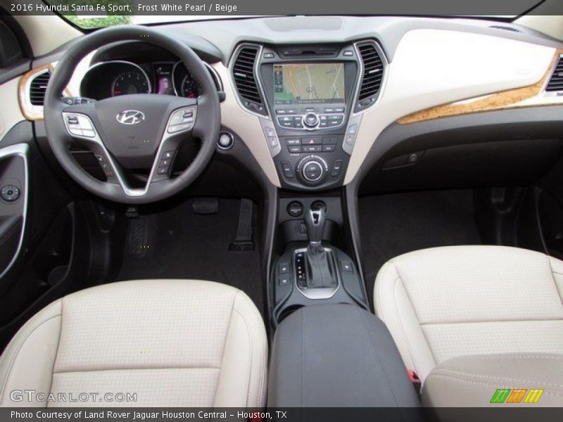 Frost White Pearl / Beige 2016 Hyundai Santa Fe Sport