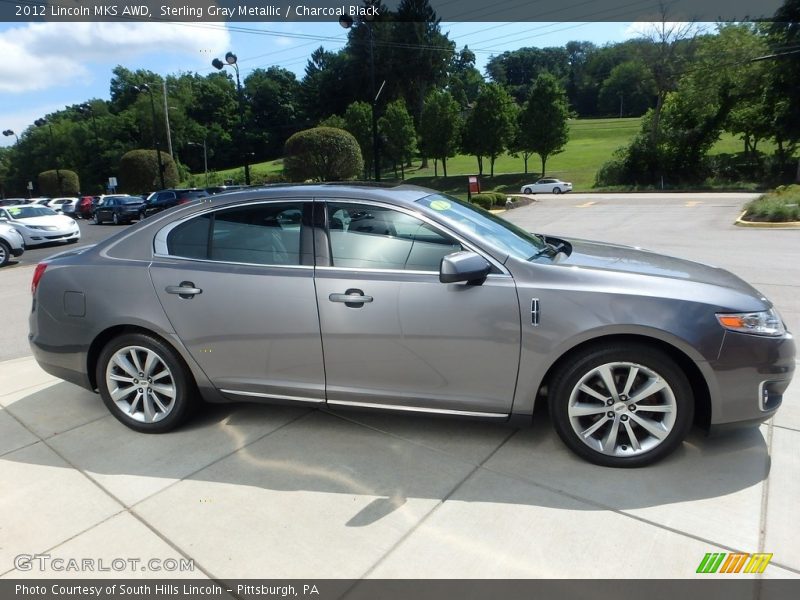 Sterling Gray Metallic / Charcoal Black 2012 Lincoln MKS AWD