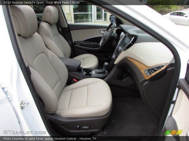 Frost White Pearl / Beige 2016 Hyundai Santa Fe Sport