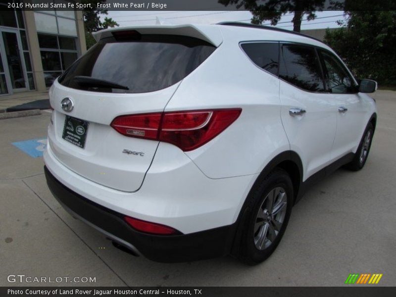 Frost White Pearl / Beige 2016 Hyundai Santa Fe Sport