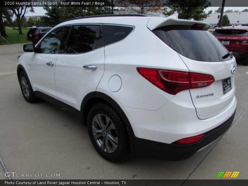 Frost White Pearl / Beige 2016 Hyundai Santa Fe Sport