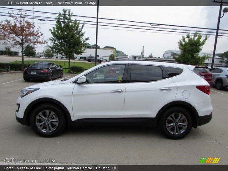 Frost White Pearl / Beige 2016 Hyundai Santa Fe Sport