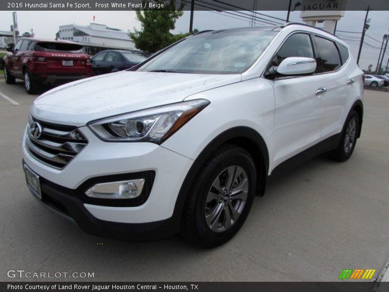 Frost White Pearl / Beige 2016 Hyundai Santa Fe Sport