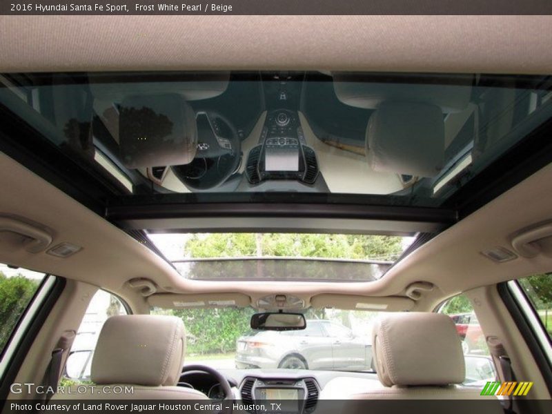 Frost White Pearl / Beige 2016 Hyundai Santa Fe Sport