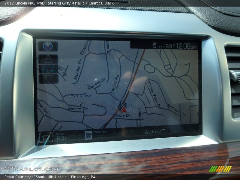 Sterling Gray Metallic / Charcoal Black 2012 Lincoln MKS AWD