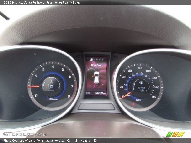 Frost White Pearl / Beige 2016 Hyundai Santa Fe Sport