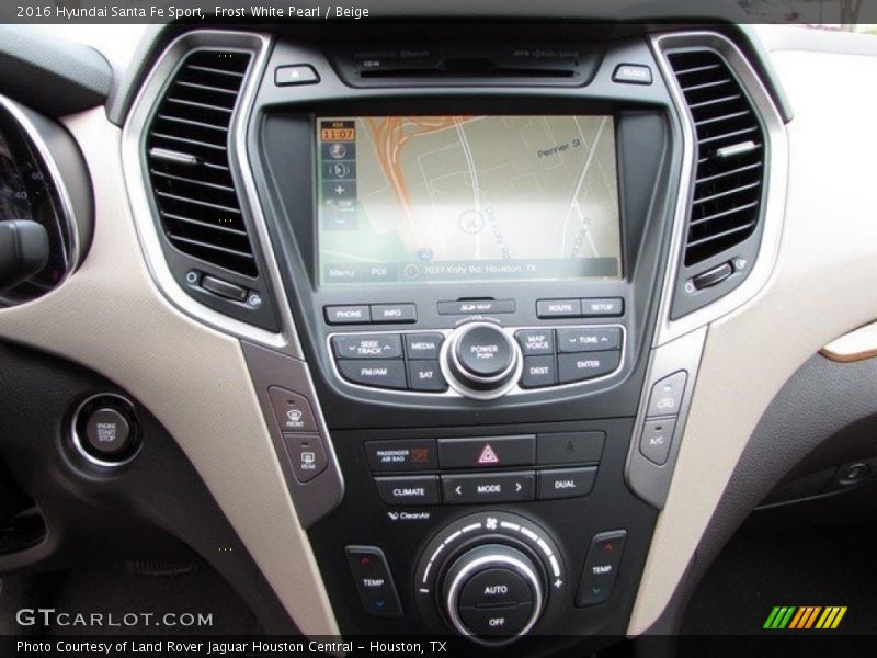 Frost White Pearl / Beige 2016 Hyundai Santa Fe Sport