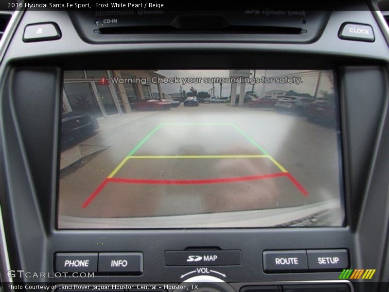 Frost White Pearl / Beige 2016 Hyundai Santa Fe Sport