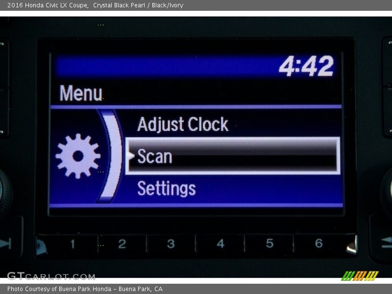 Crystal Black Pearl / Black/Ivory 2016 Honda Civic LX Coupe