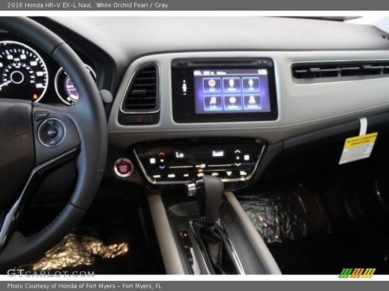 White Orchid Pearl / Gray 2016 Honda HR-V EX-L Navi