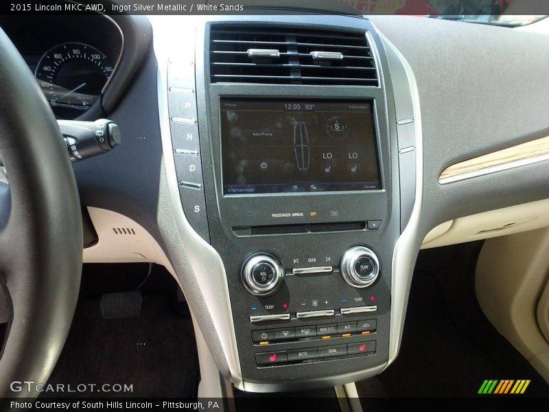 Ingot Silver Metallic / White Sands 2015 Lincoln MKC AWD