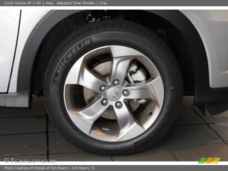 Alabaster Silver Metallic / Gray 2016 Honda HR-V EX-L Navi