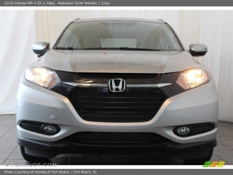 Alabaster Silver Metallic / Gray 2016 Honda HR-V EX-L Navi