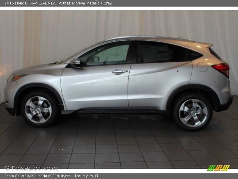 Alabaster Silver Metallic / Gray 2016 Honda HR-V EX-L Navi