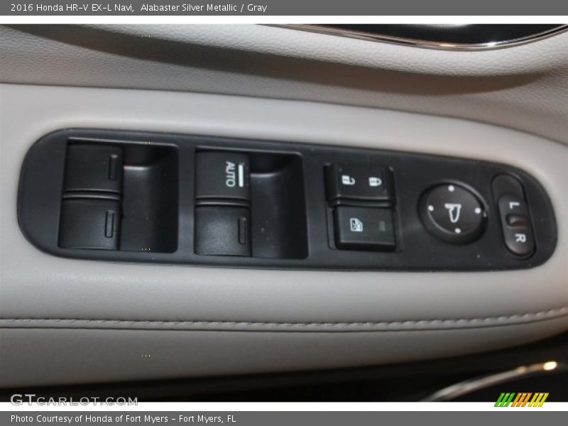 Alabaster Silver Metallic / Gray 2016 Honda HR-V EX-L Navi