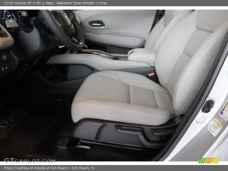 Alabaster Silver Metallic / Gray 2016 Honda HR-V EX-L Navi