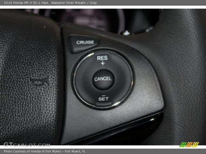 Alabaster Silver Metallic / Gray 2016 Honda HR-V EX-L Navi